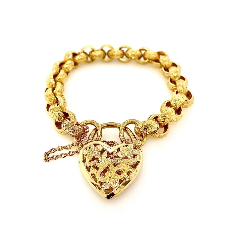 9ct Yellow Gold Handmade Belcher Link Bracelet
