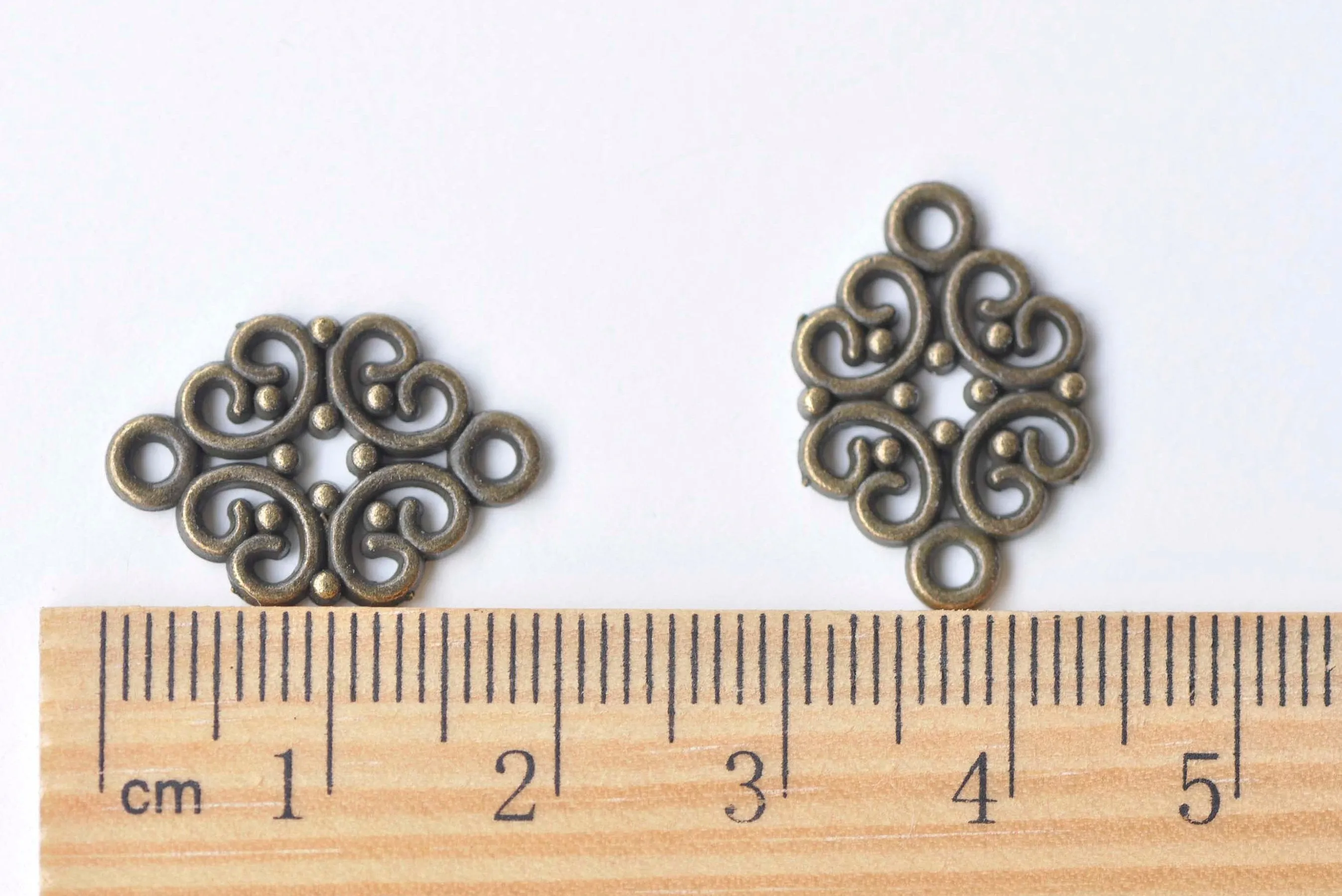 Antique Bronze Filigree Connector 13x20mm Set of 30 A5793