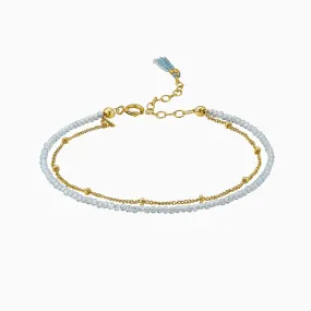 AQUAMARINE DOUBLE BRACELET