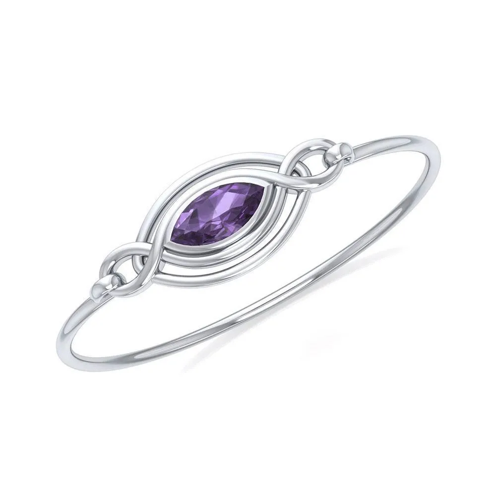 Celtic Knots Silver Bangle TBG338