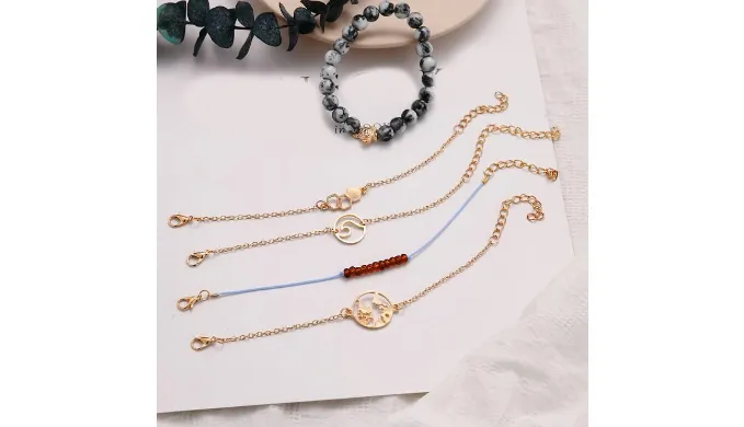 Cleaning Our Oceans Marble 5 Piece Bracelet Set