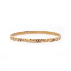 Studded Sapphire Bangle